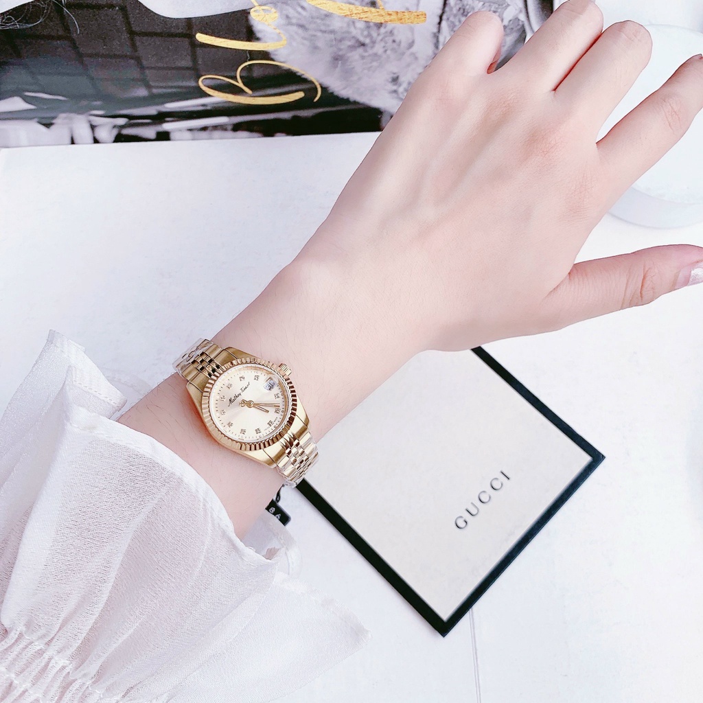 Đồng hồ nữ dây thép Mathey Tissot Crystal D710PDI