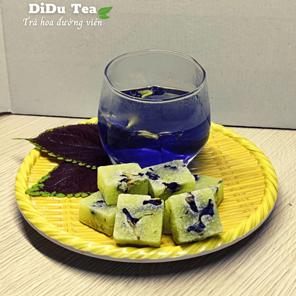 Trà hoa đậu biếc đường phèn Didu tea 1 túi 500gr gồm 24 viên