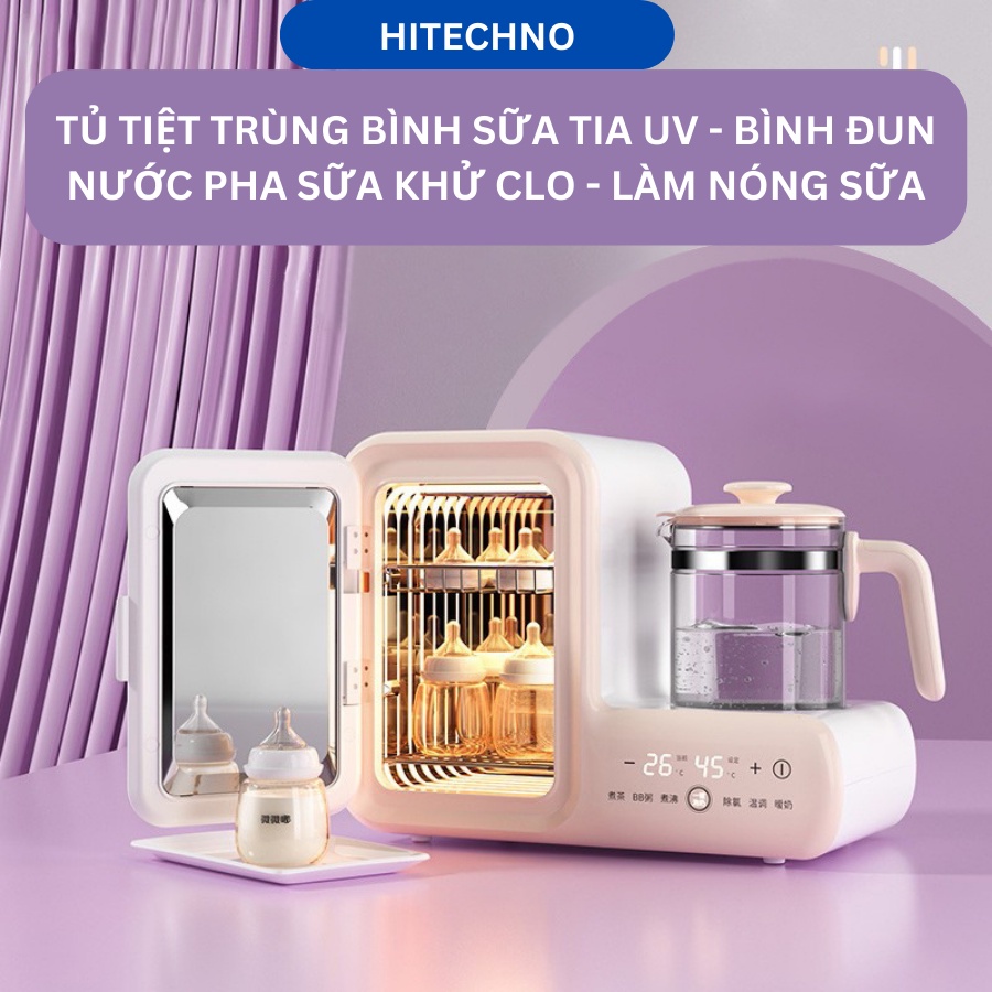 Máy hâm nước pha sữa Jusanbaby,Bình đun nước pha sữa khử clo,Hâm nóng sữa,Máy sấy khô tiệt trùng bình sữa tia UV
