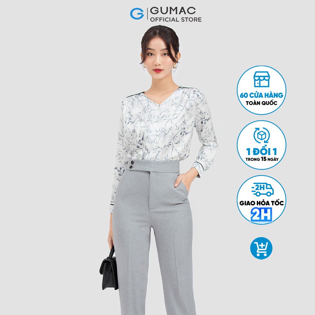 Áo sơ mi xếp thời trang GUMAC AC05076