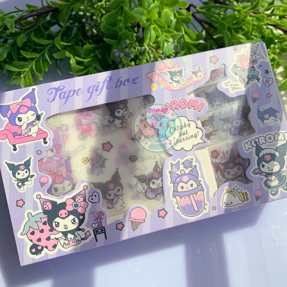 SANRIO Combo Sticker và Washi Tape Họa Tiêt Hoạt Hình Dễ Thương để Tra