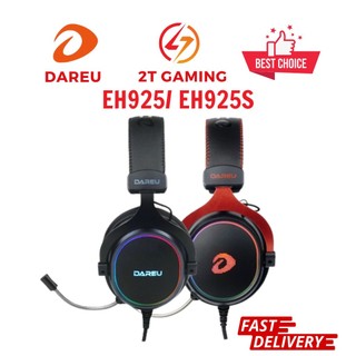 Tai nghe DareU EH925 Black/ DareU EH925 Black Red/ DareU EH925s Black Red - led RGB/ âm thanh 7.1