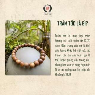 Vòng Trầm Tốc Trầm Tuệ, Hạt Tròn Nhiều Size, Trầm Tự Nhiên Việt Nam, Không Hóa Chất, Không Tẩm Hương