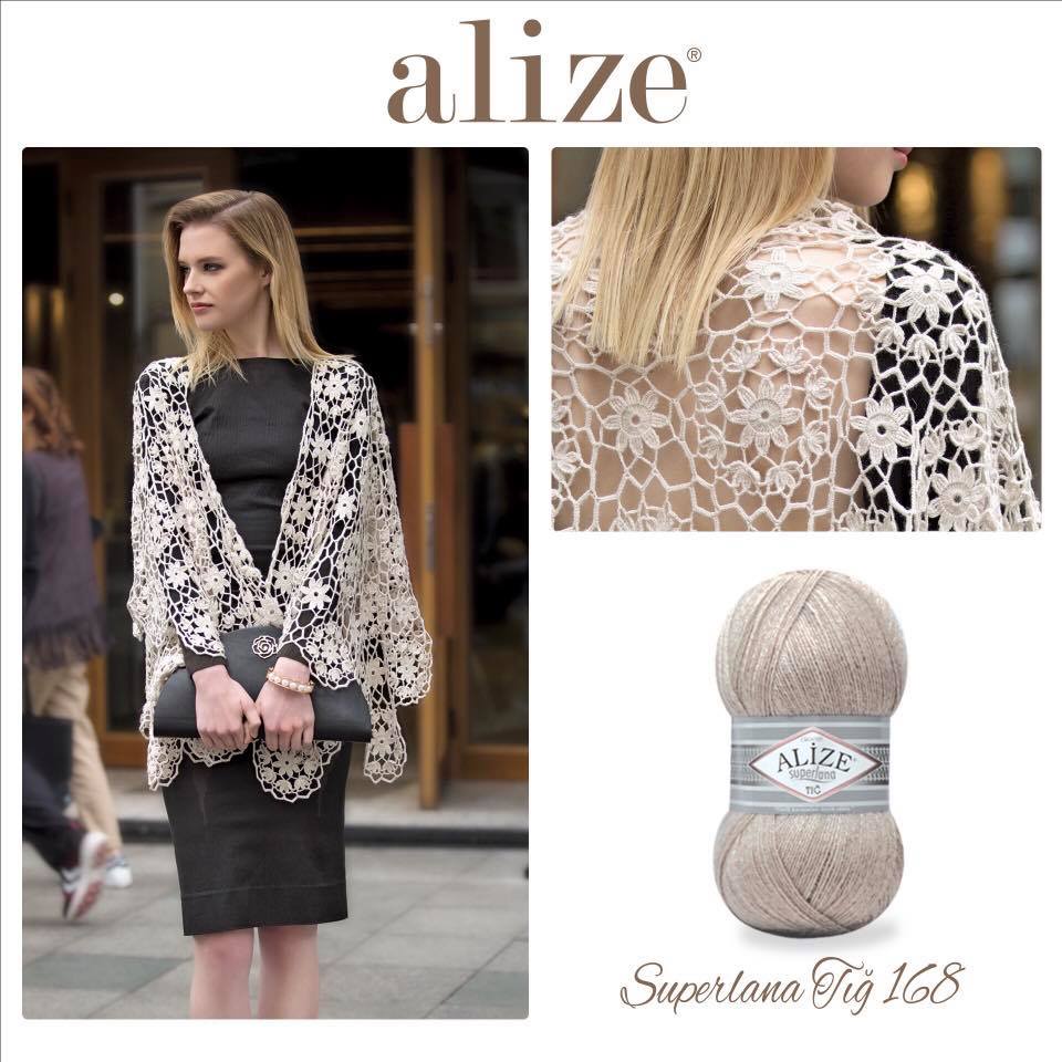 Cuộn len trơn siêu dôi Superlana TIG hãng Alize Yarns đan móc khăn, áo siêu đẹp