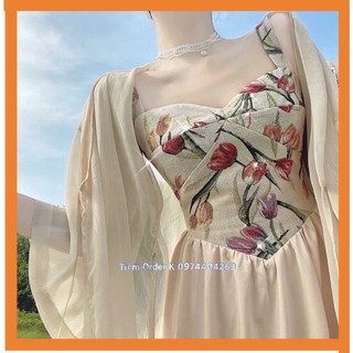 ♥️đầm,váy hoa retro mimo dksize m,l