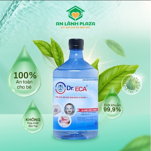 Nước sát khuẩn Dr.Eca (500ml) An Lành Plaza, dung dịch sát khuẩn tay, rửa vết thương ngoài da
