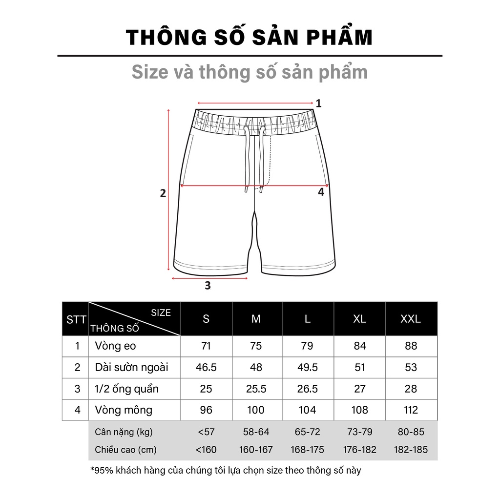 Quần short thun thể thao nam 4 màu cao cấp MRC QST 6006 chất vải mềm mịn co giãn thoải mái - MENFIT