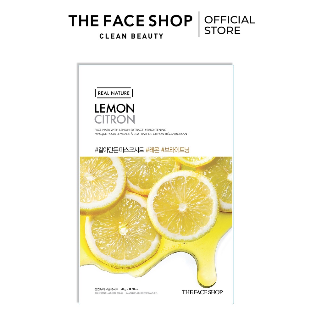 Mặt Nạ Làm Sáng Da TheFaceShop Real Nature Lemon 20g