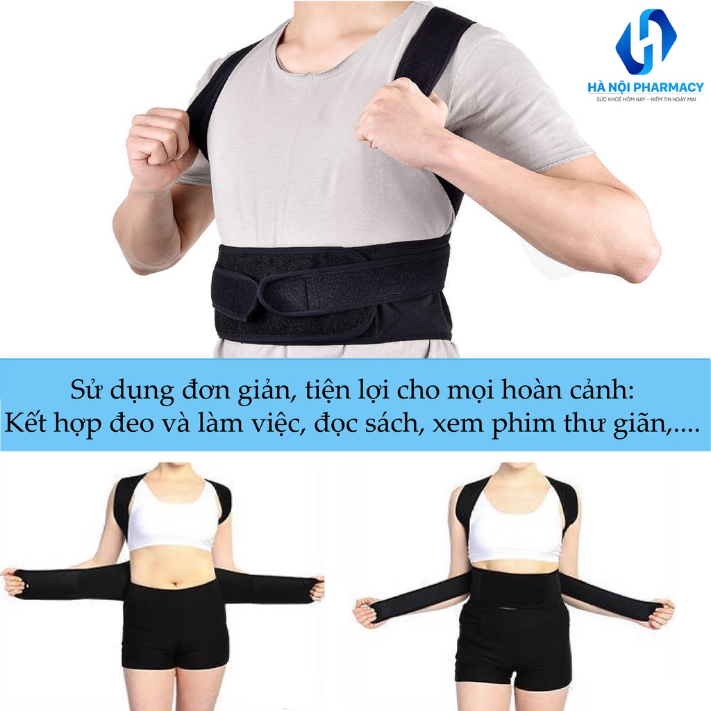 Đai Lưng Chống Gù - Đai Chống Gù Lưng -  Chống Thoái Hóa Thoát Vị - Giảm Đau Lưng Hanaphaco