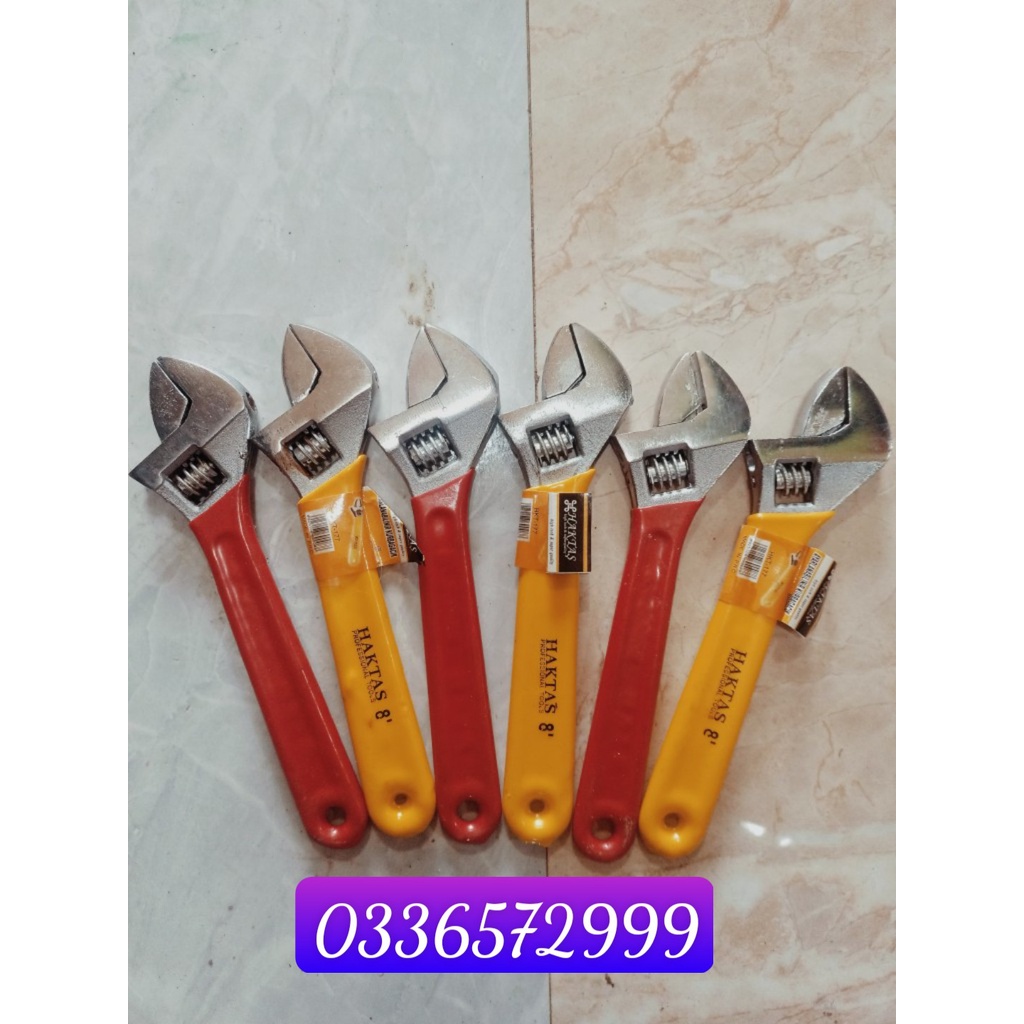 Mỏ lết dạ Haktas 8 vàng đỏ