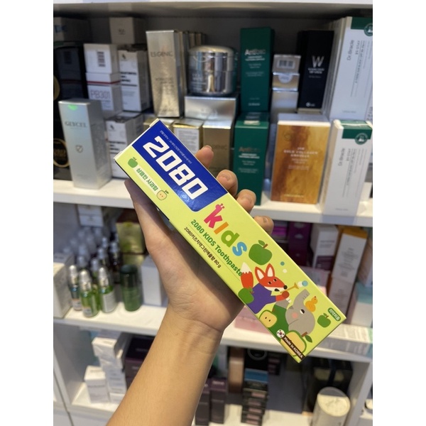 Kem đánh răng trẻ em ngừa sâu răng 2080 Kids Hàn Quốc 80g - Hương táo