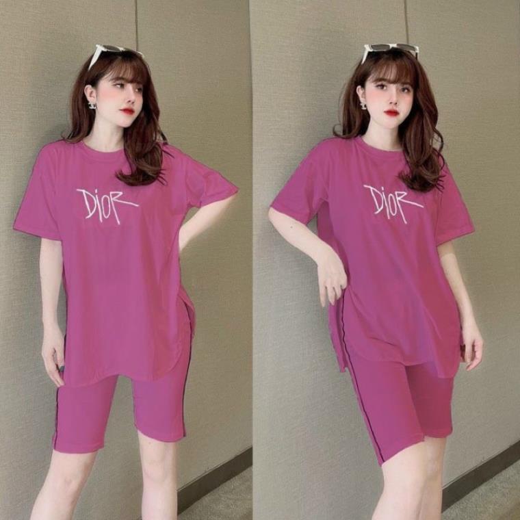 SÉT BỘ QUẦN NGỐ ÁO PHOM RỘNG THÊU CHỮ DIO R