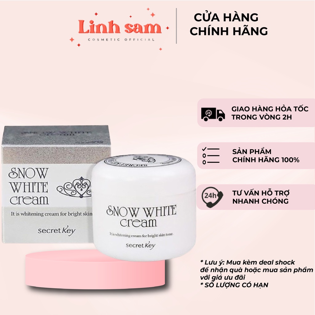 Kem Dưỡng Trắng Da Snow White Cream Secret Key 50g