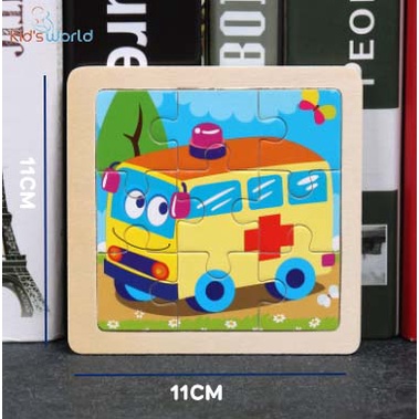 Đồ chơi ghép hình 9 mảnh size 11*11cm giúp phát triển trí tuệ cho bé 2 3 4 tuổi đồ chơi trẻ em thông minh Kid World