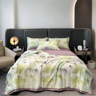 Bộ 4 món chăn ga gối Lụa Thái hàng cao cấp