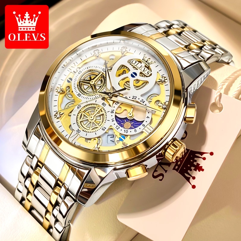 Đồng hồ nam màu đen dây đeo thép không gỉ cách doanh nhân chống nước độ sâu 50m