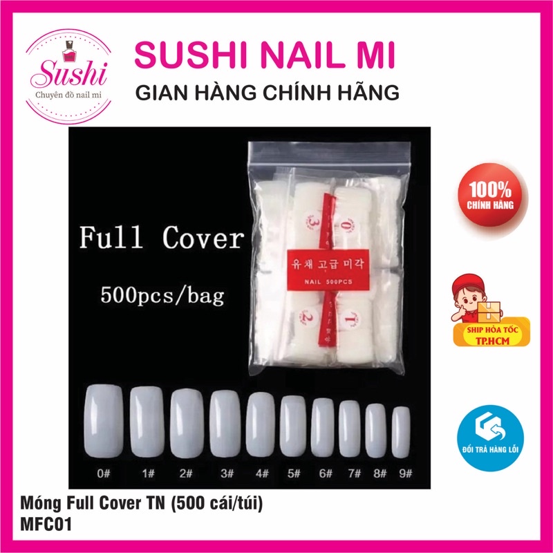 Móng chân Full cover 500m/túi - Sushi nail mi