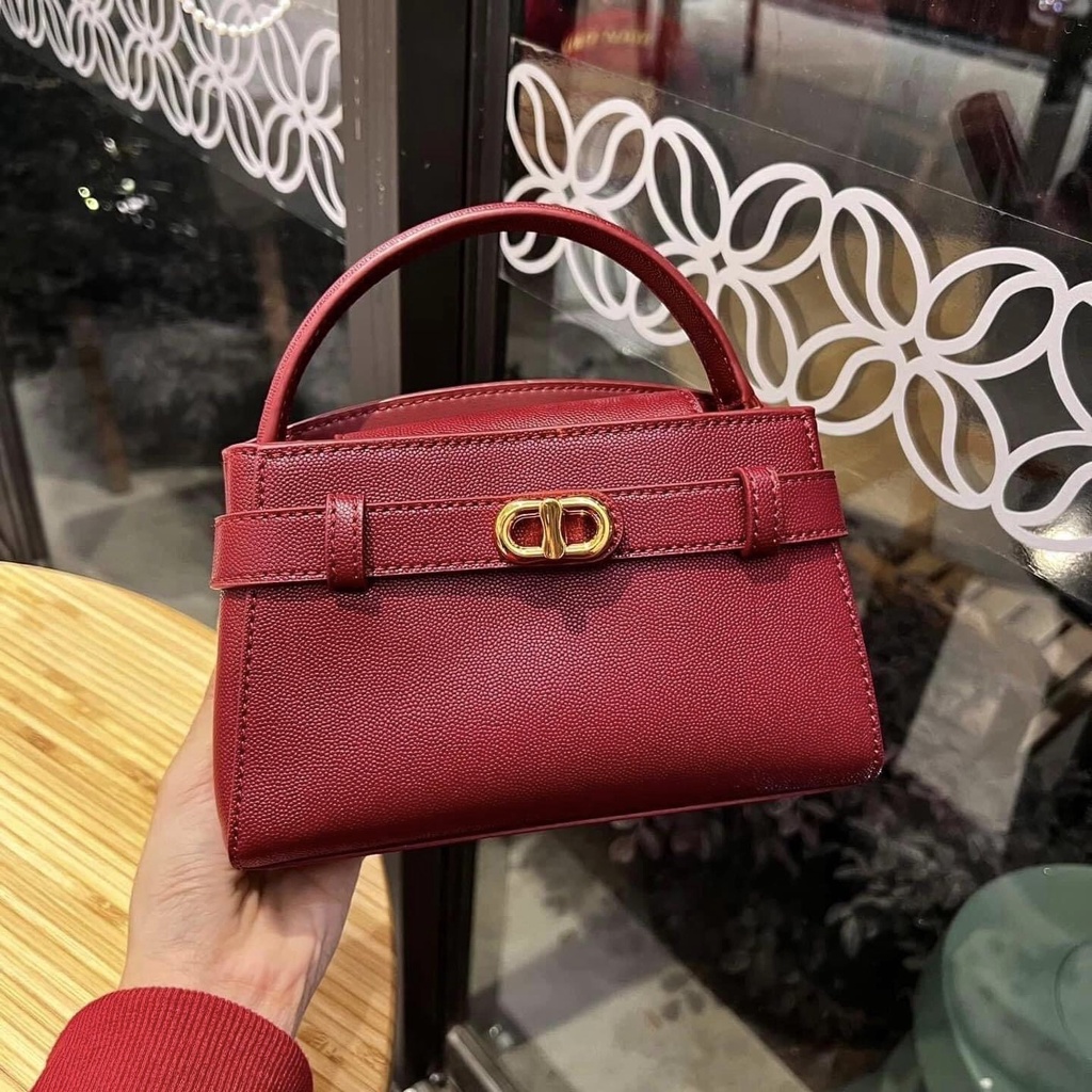 Túi đeo chéo nữ túi cn.k khóa ngang size 20 hàng xuất dư kèm dây đeo chéo sang chảnh - ZENI.STORE