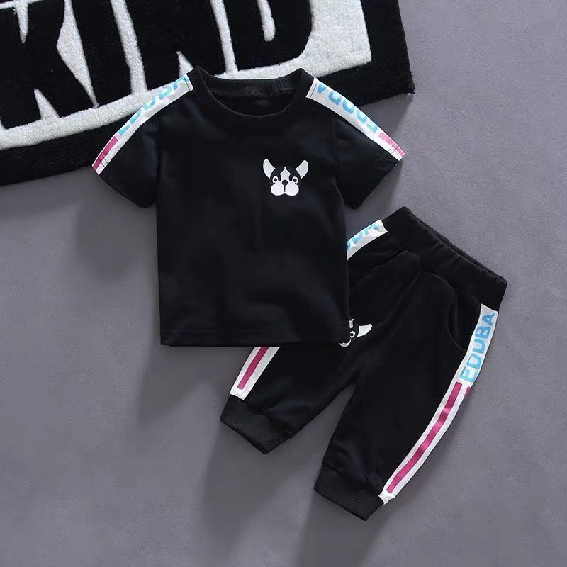 Bộ Thể Thao Quần Dài Hai Màu trắng Đen DBA Cho Bé Trai Bé Gái Mặc Đi Chơi Từ 5 Đến 28kg Thời Trang Trẻ Em Heri Kids