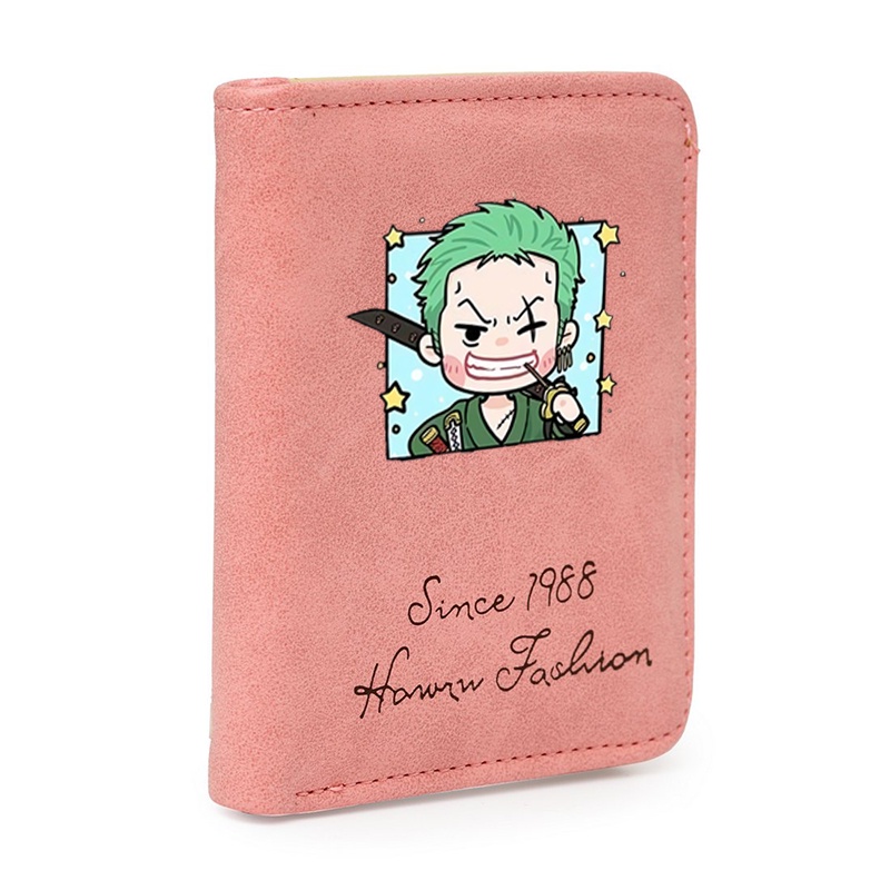 Ví da cầm tay nam nữ in hình ONE PIECE ver Vuông xinh xắn tiện lợi anime chibi