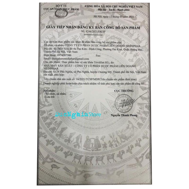 Viên uống bổ sung vitamin B1, B6, B12 cho cơ thể - TRIVITFORT H5000 – hộp 100 viên