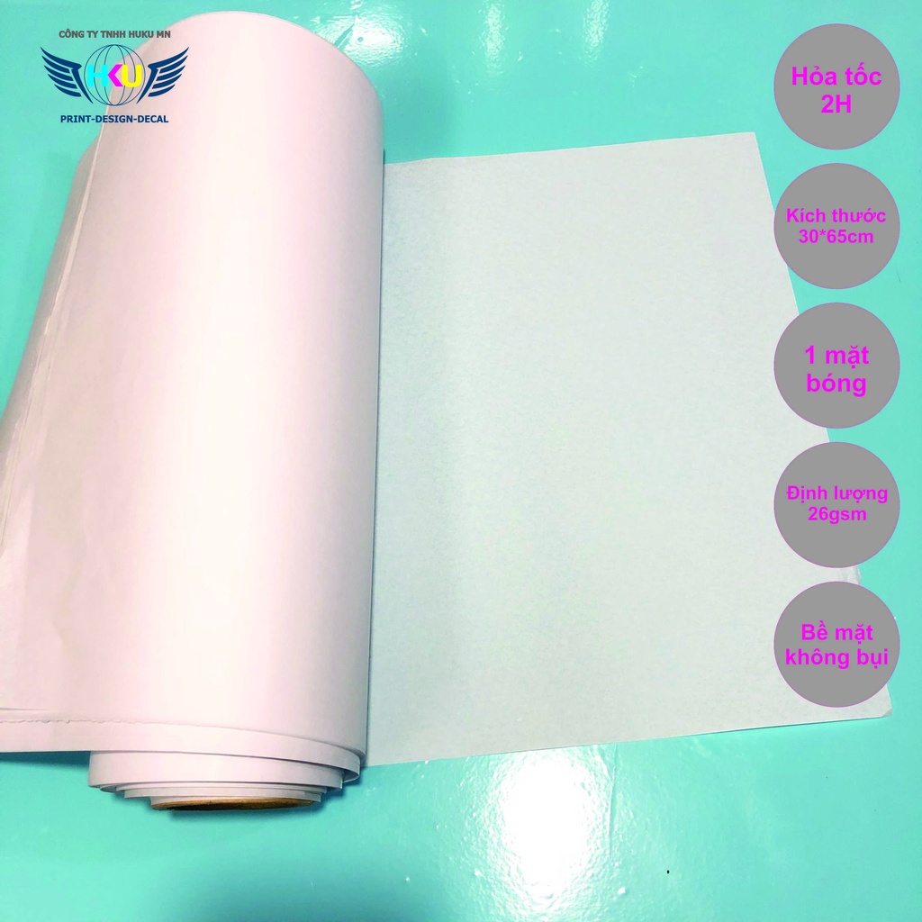 100 tờ  giấy gói quần áo , gói hàng ,gói giày 1 mặt bóng