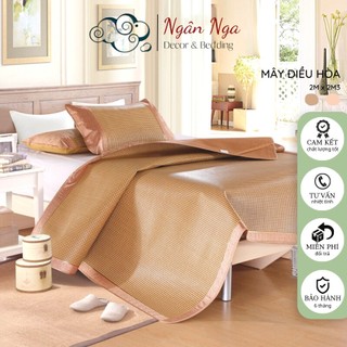 Chiếu mây điều hòa, chiếu điều hòa sợi mây tự nhiên, viền vải, kích thước m2/m5/m6/m8/2m2 - ngân nga shop