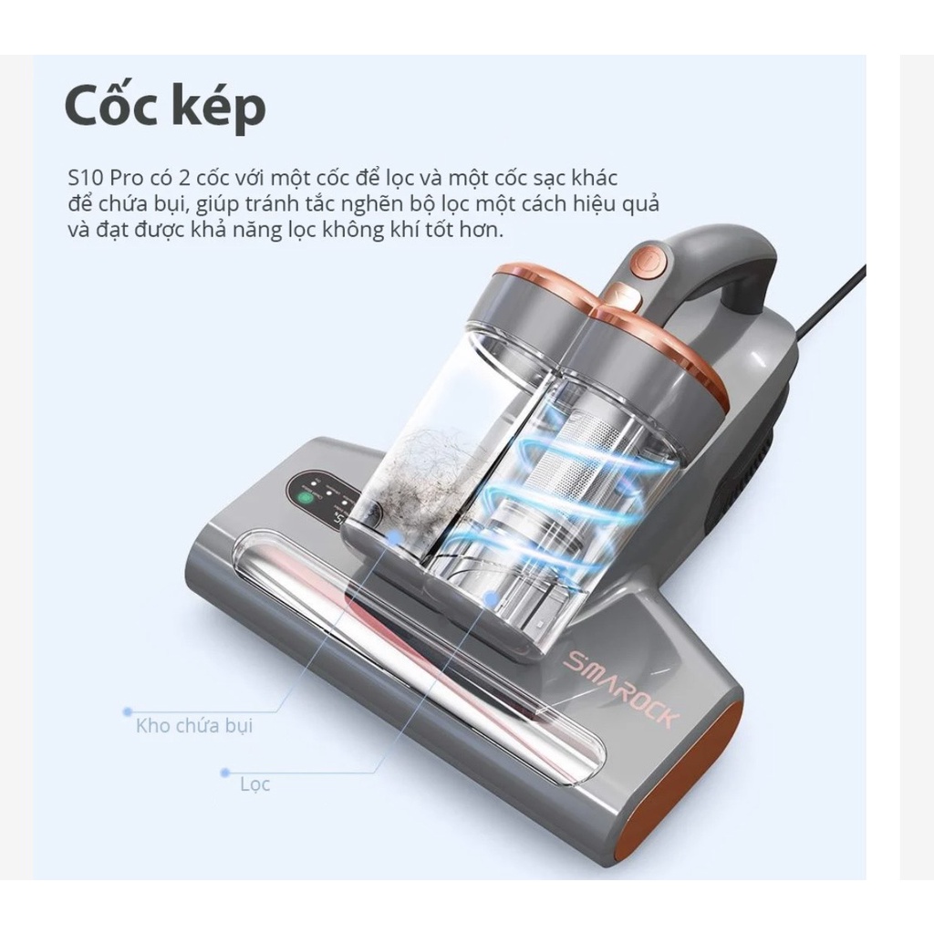 Máy hút đệm diệt khuẩn thông minh Smarock S10 Pro