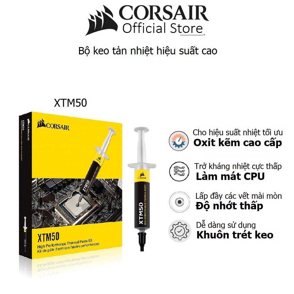 Keo tản nhiệt máy tính Corsair XTM50 Performance Thermal Paste - Hàng Chính hãng