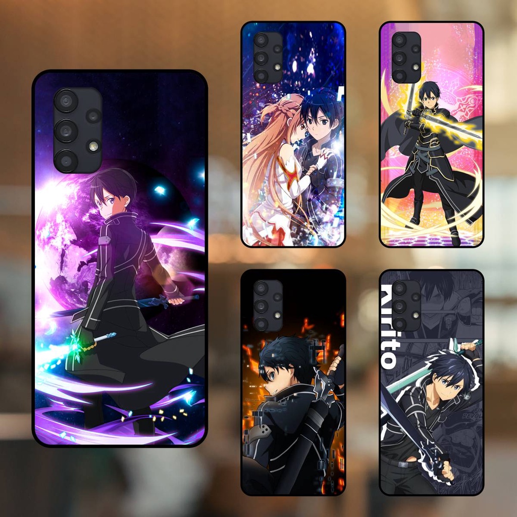 Ốp lưng điện thoại Samsung A32 viền đen Kirito Sword Art Online