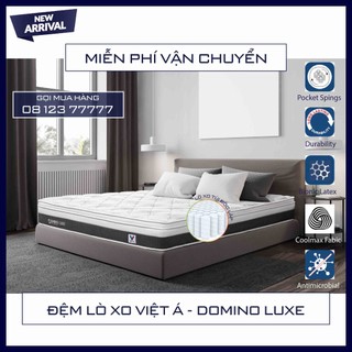 Đệm lò xo túi độc lập domino luxe - dày 30cm - hàng chính hãng