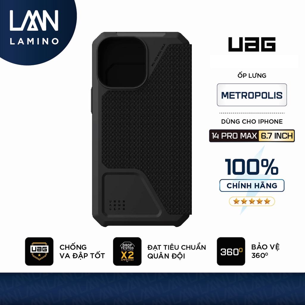 [Thanh Lý] Ốp Lưng UAG METROPOLIS Cho iPhone 14 Pro Max [6.7 INCH] LAMINO