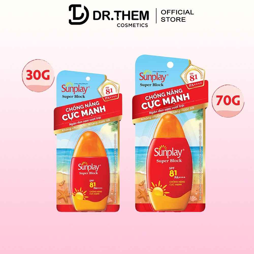 Kem Chống Nắng Cực Mạnh Sunplay Super Block SPF 81, PA++++ 30g / 70g - Dạng Sữa