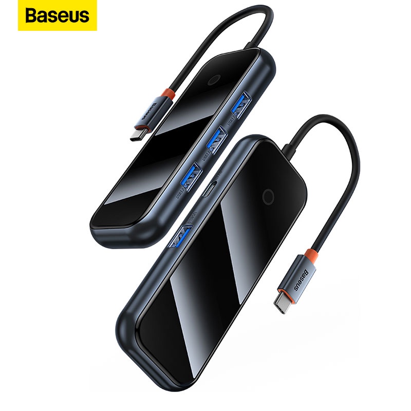 Baseus Đế Sạc Baseus 4K HDMI RJ45 USB 3.0 Type C USB HUB Cho MacBook Pro Air iPad Pro