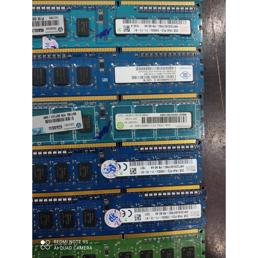 Ram DDR3 2GB Bus 1600 1333 tháo máy, chân vàng, còn đẹp