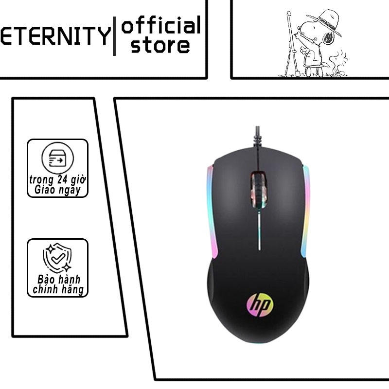 Chuột có dây hiệu suất cao HP M160 với đèn LED 7 màu chơi game bằng chuột