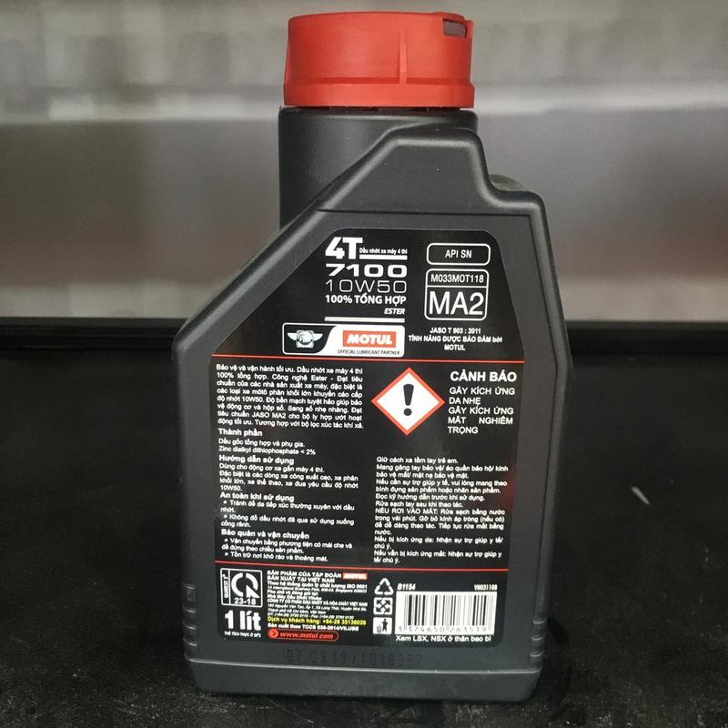 Dầu Nhớt Motul 7100 10W50 Tổng Hợp Cao Cấp Dành Cho Xe Số, Xe Tay Côn, Moto PKL