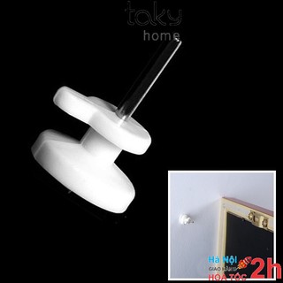 10 Móc Nhựa Đinh 1 Chân Đóng Tường, Chắc Chắn, Treo Tranh, Ảnh, Đồng Hồ Trên Tường Nhanh Chóng  - Taky Home 2219Set10