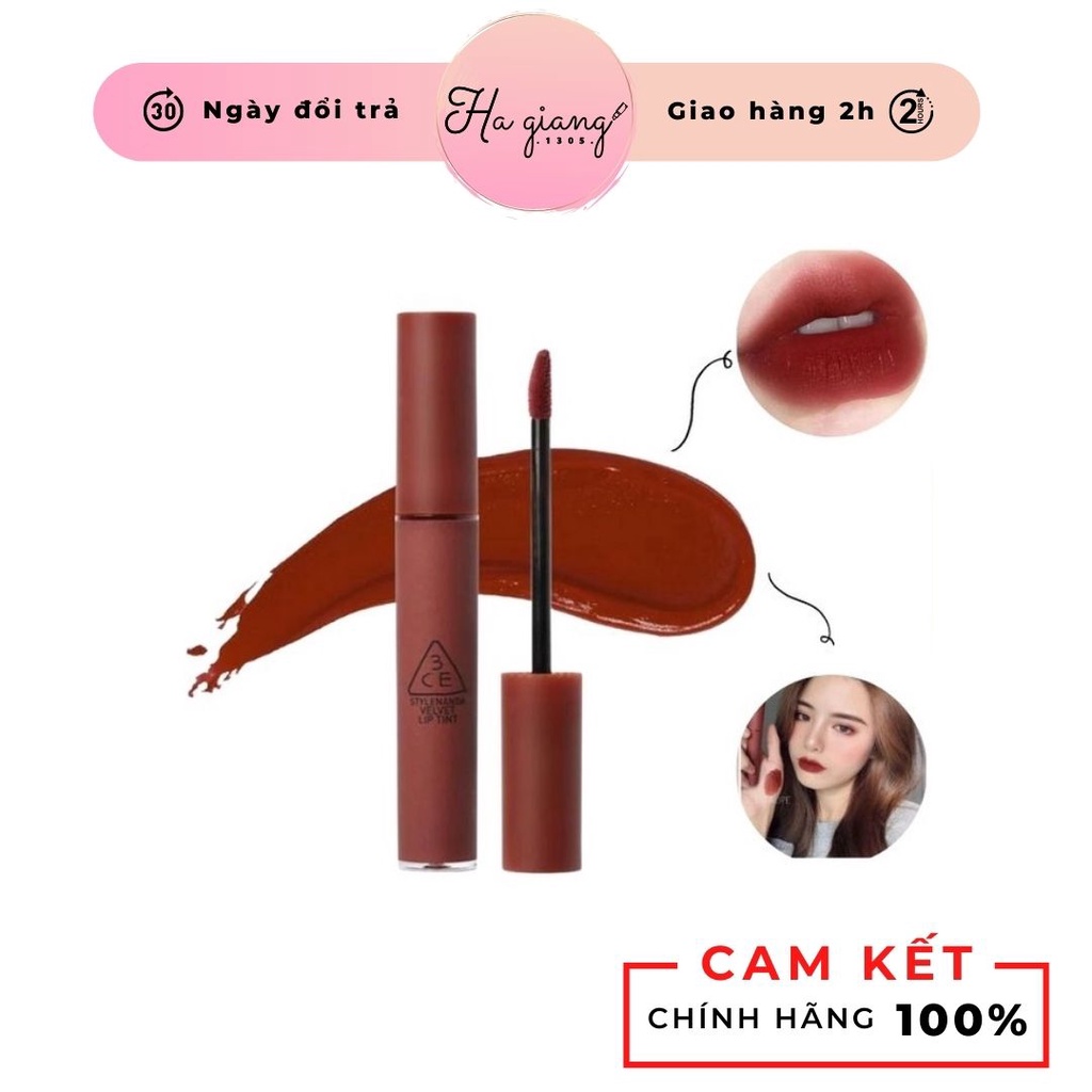 Son kem 3CE Velvet Lip Tint Taupe màu Đỏ Đất siêu đẹp - Son 3ce màu Taupe