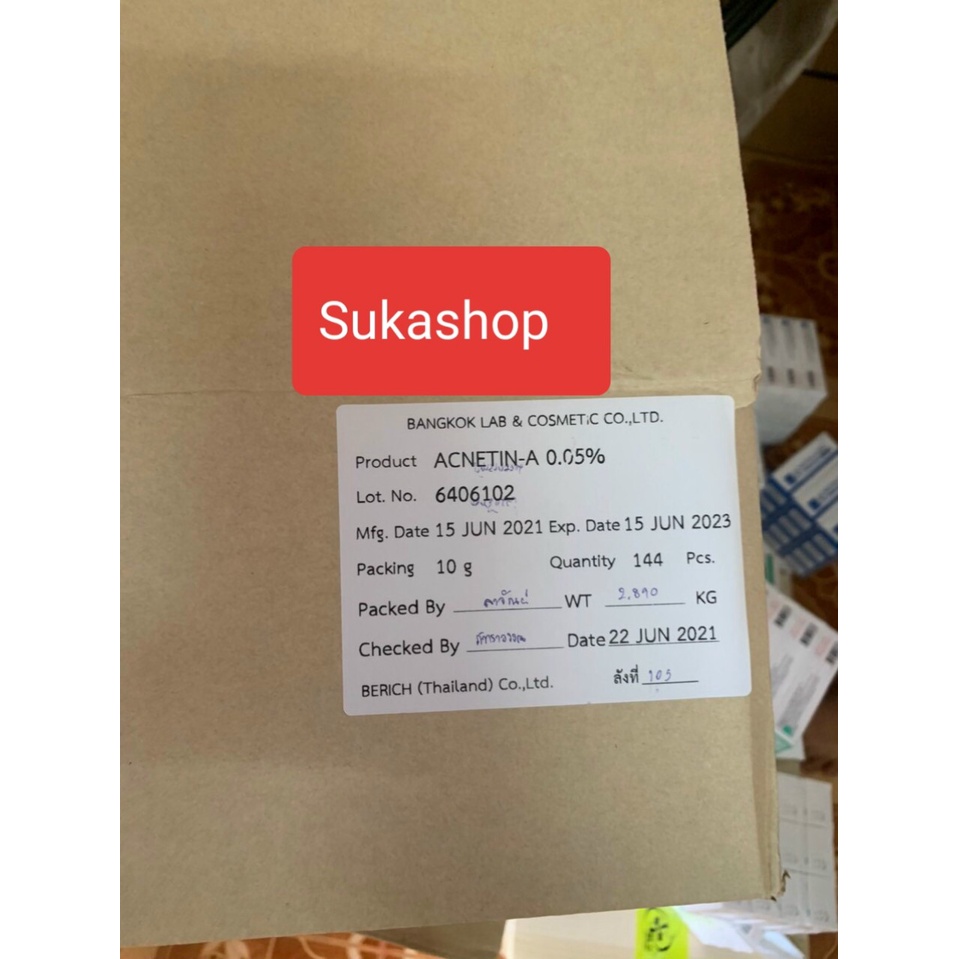 Acne tin A Tretinoin kem dưỡng da tái tạo da giảm lão hóa Thái 10g