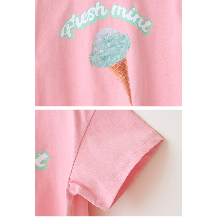 Áo phông hè Bebezoo hình kem cho bé gái BEC2TS105