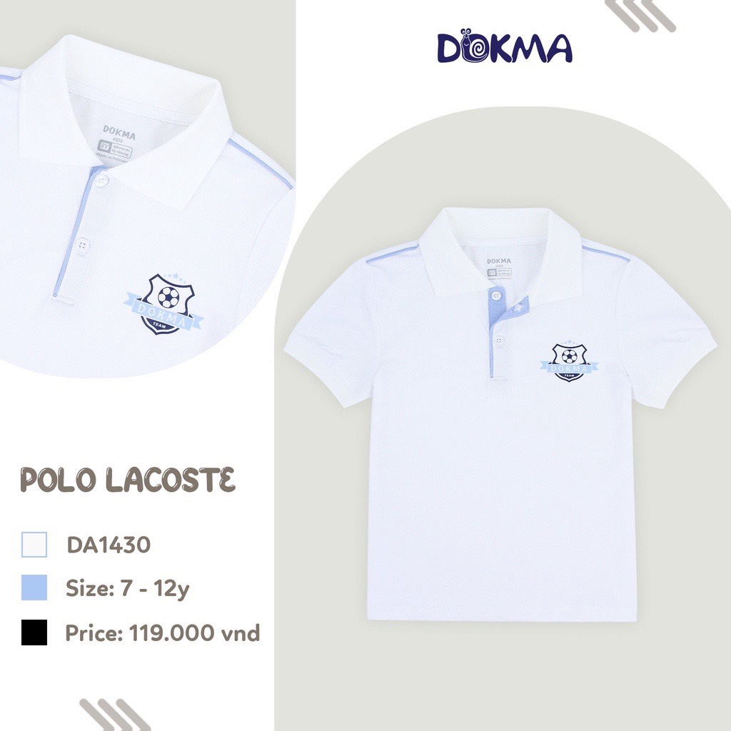 Áo Polo Lacoste Dokma  , áo cổ đức cộc tay bé trai   hàng chính hãng
