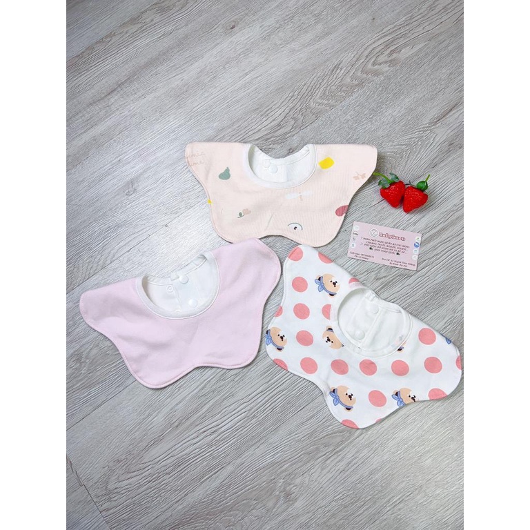 Yếm Cổ Tròn Xoay 360 Độ Chống Thấm Cho Bé Trai Bé Gái Chất Liệu Cotton 100% Cao Cấp Babibu - YTX1