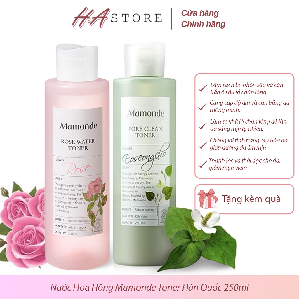 Nước Hoa Hồng Mamonde Toner Hàn Quốc