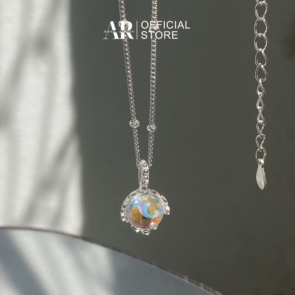Dây chuyền nữ bạc 925 vòng cổ đá mặt trăng Moonligh-Aura Silver-DC02
