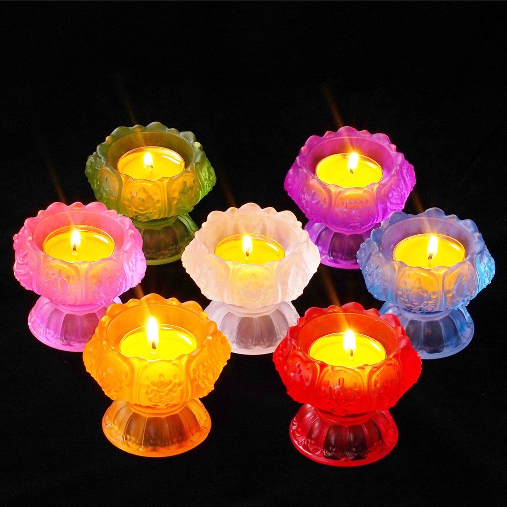 Ly nến Cát Tường chất liệu Lưu Ly cao cấp - Uudam Handmade