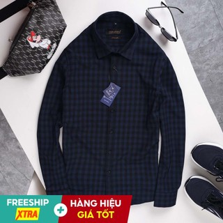 Áo sơ mi nam kẻ sọc caro thời trang phom slim fit chất liệu bền đẹp