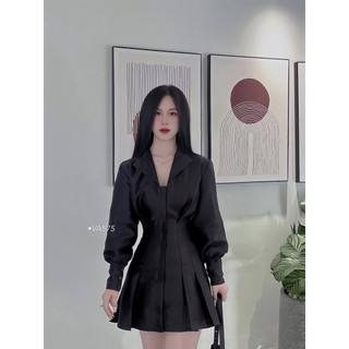 VA575  ĐẦM ĐEN TAY DÀI