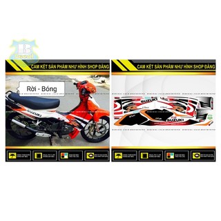 TEM RỜI SATRIA 2000 PHỐI TRẮNG ĐỎ