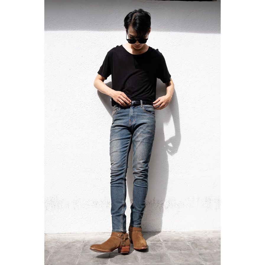 Quần Jeans TARMOR Dáng Ôm Màu Xanh Đậm Skinny Jeans In Dark Blue